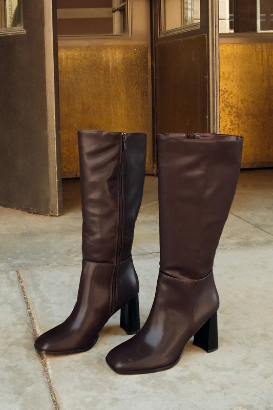 Reelee Square Toe Knee-High Boots