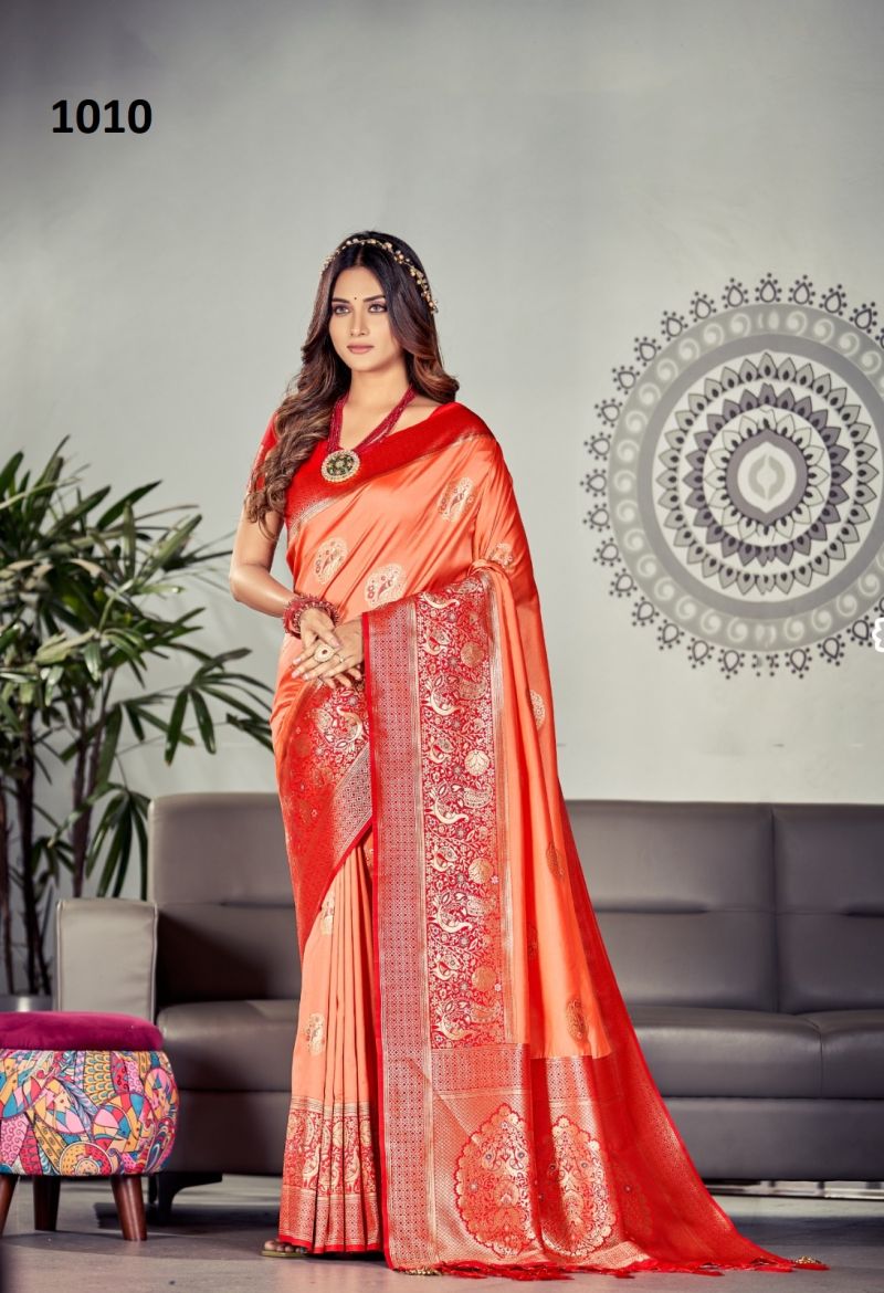 Exclusive Designer Silk Satin Saree