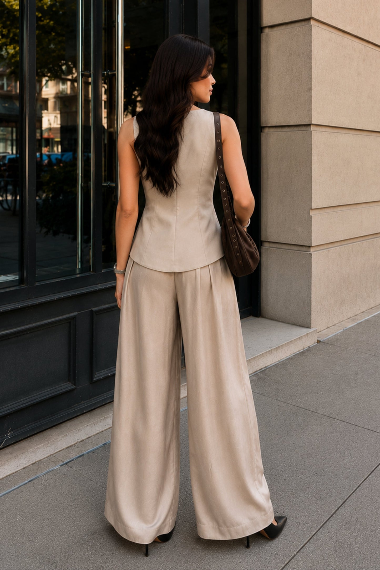 Oyster Cream Waistcoat Co-Ord