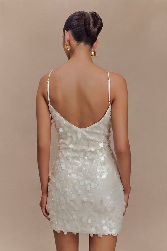 Romilly Sequin Mini Dress - Ivory