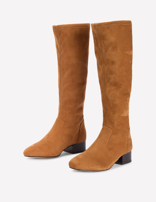 Flat Stretch Boots-Acorn