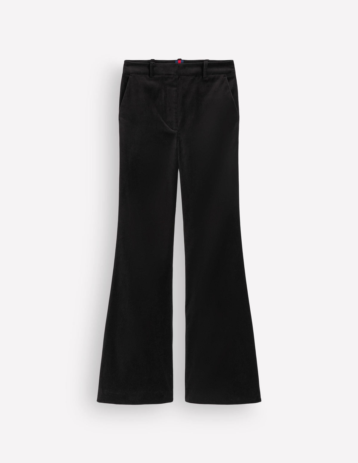 Flare Velvet Trousers-Black