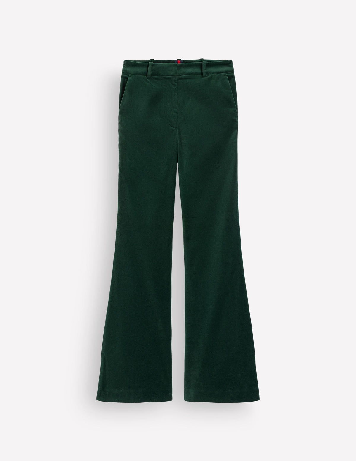 Flare Velvet Trousers-Midnight Emerald