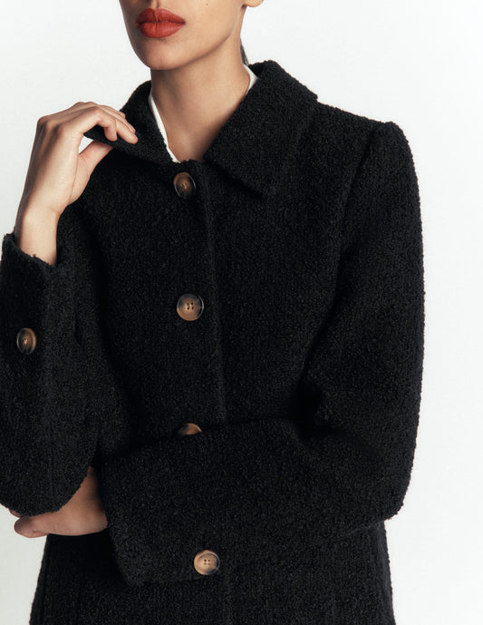 Aylesford Wool Coat-Black