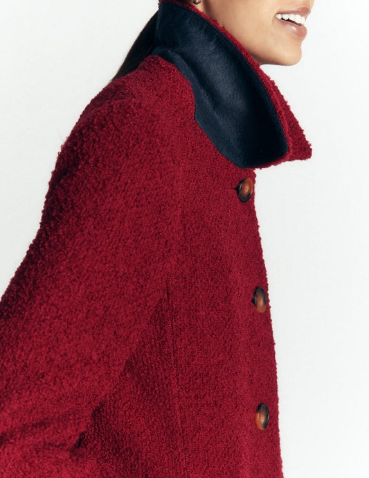 Aylesford Wool Coat-Vino