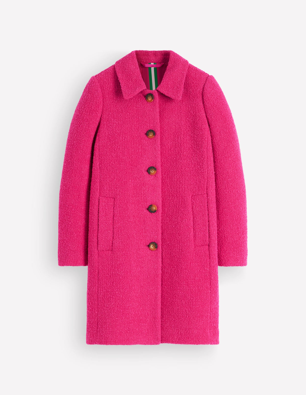 Aylesford Wool Coat-Bright Pink