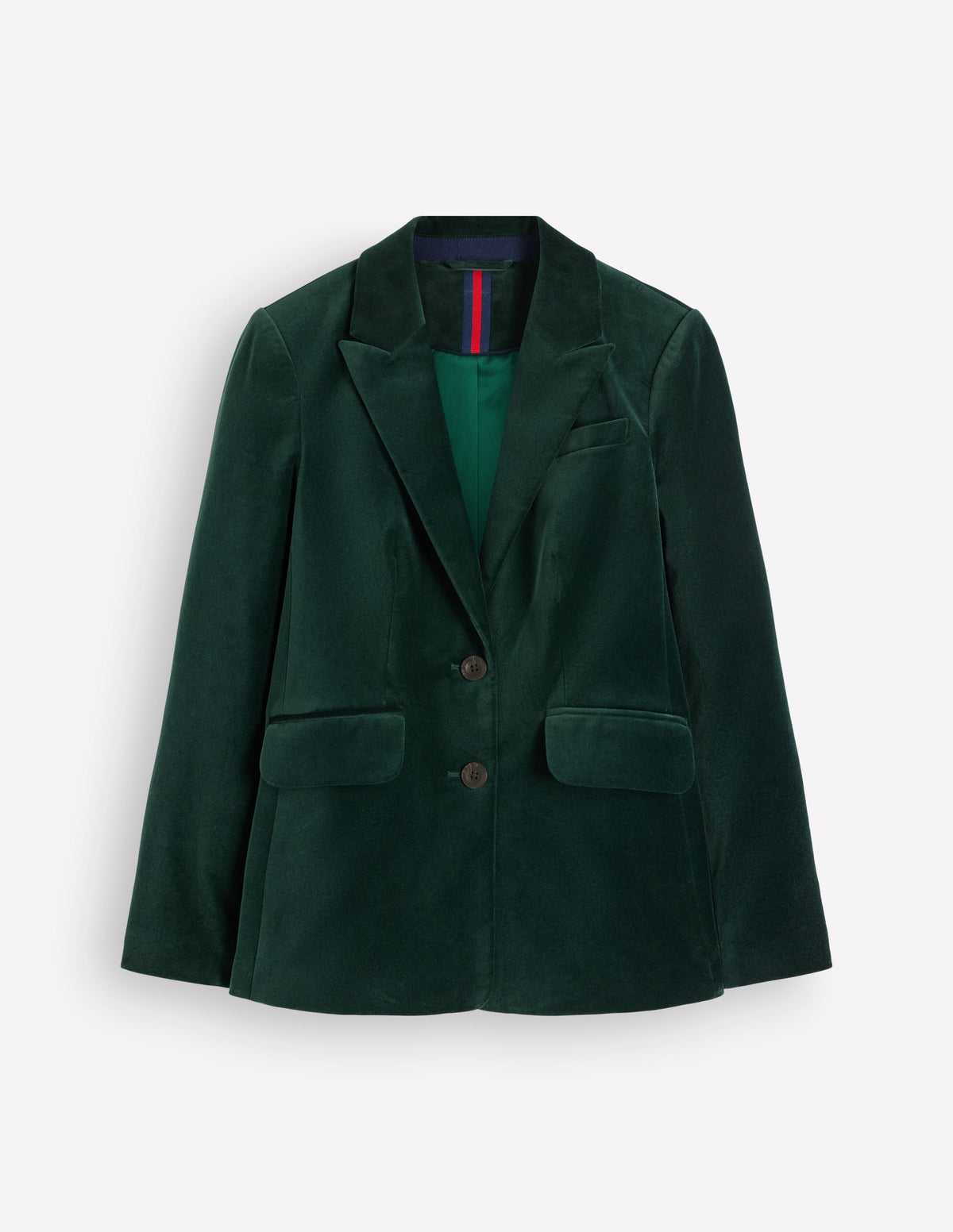Stamford Velvet Blazer-Midnight Emerald