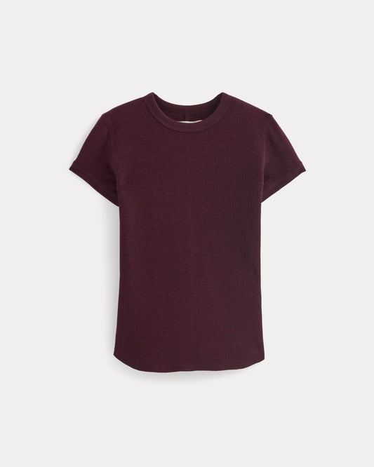 Shrunken Tee in Cozy Waffle | Heathered Port Royale