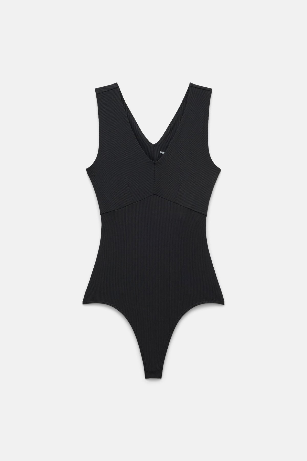Black Amelia V-Neck Bodysuit