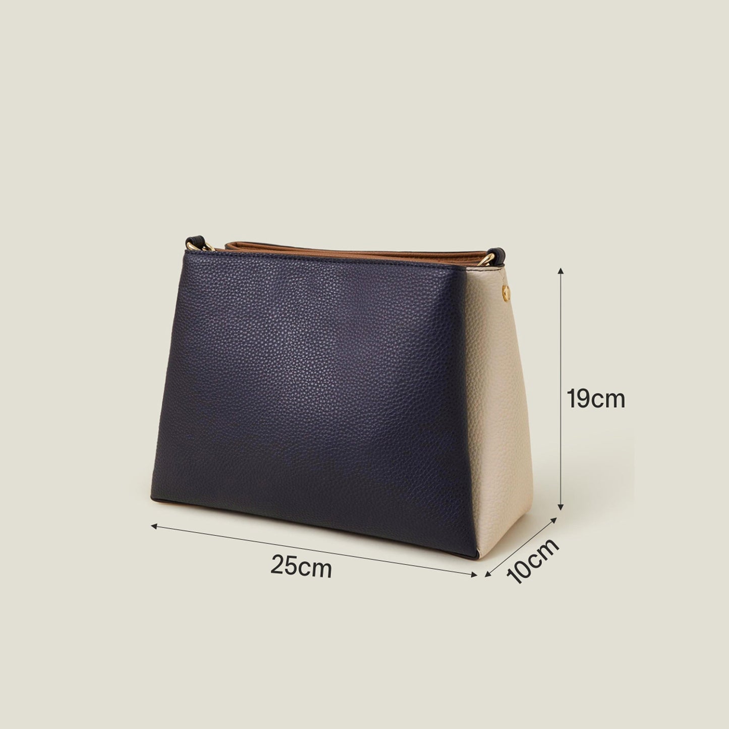 Colour Block Triple Compartment Sling Bag