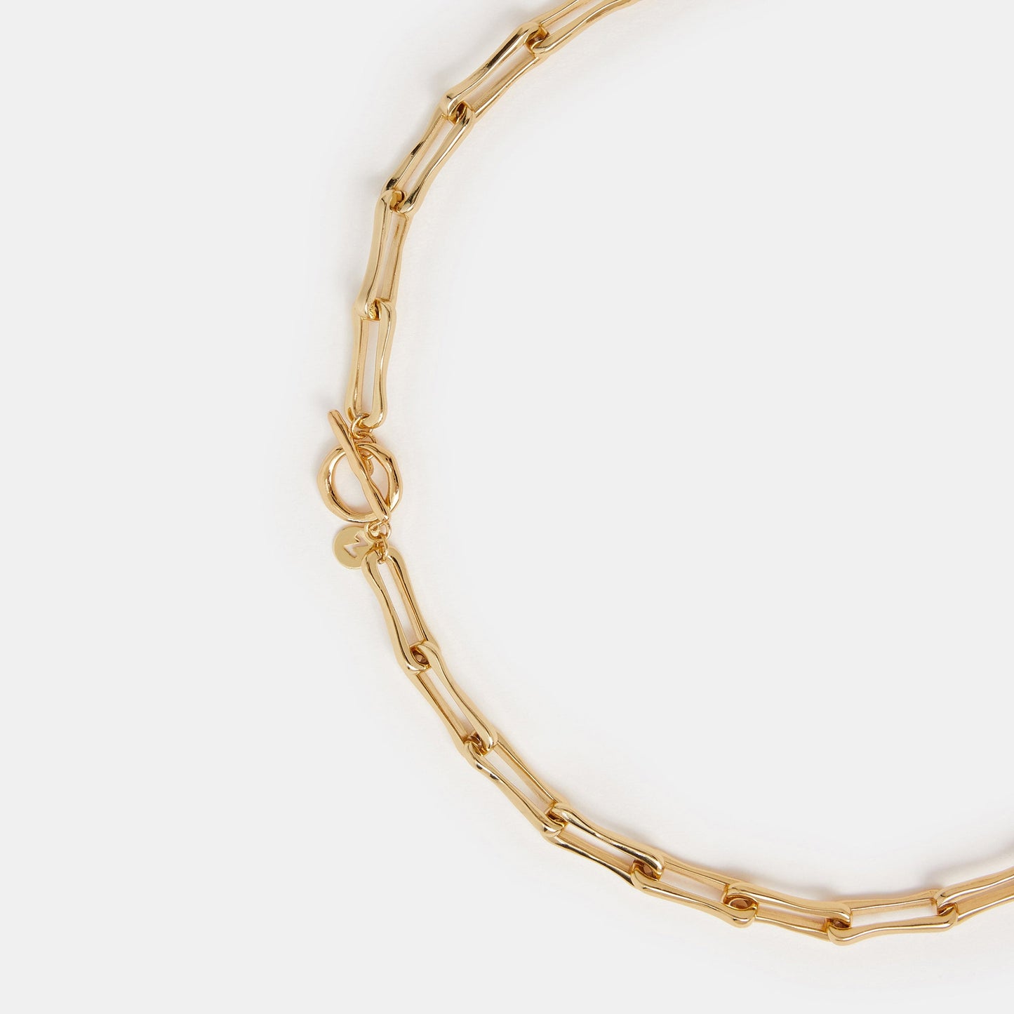 14k Gold-Plated Paperclip Link Necklace