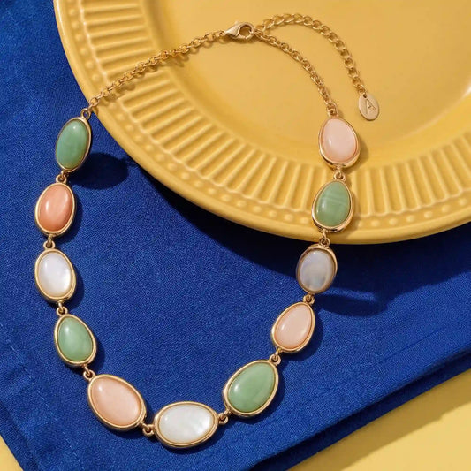 Mixed Stone Collar Necklace
