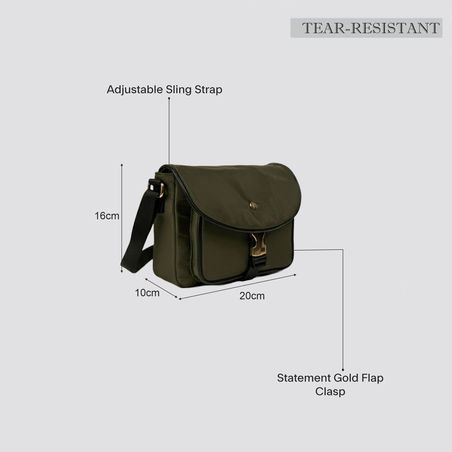 Olive Green Kourtney Nylon Sling