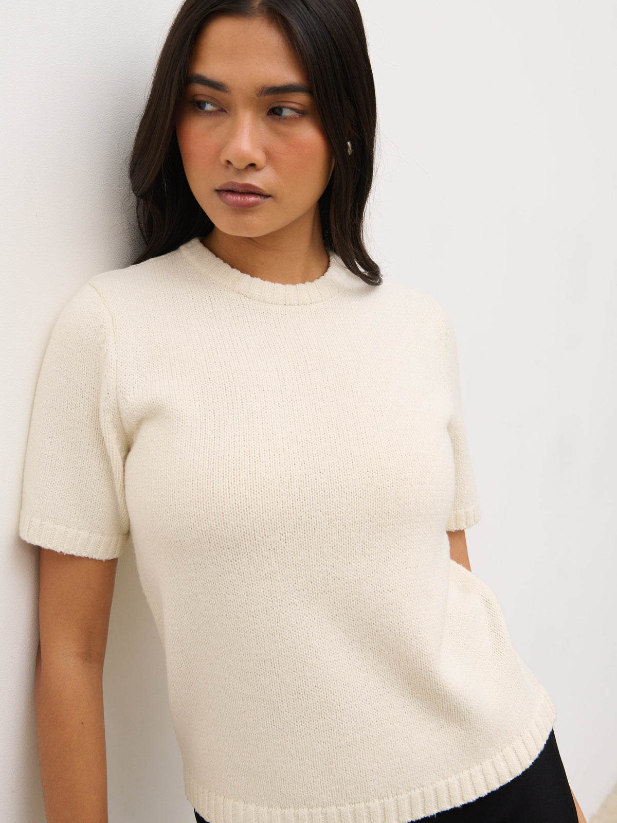 Molly Rustic Chunky Knit Top - Cream