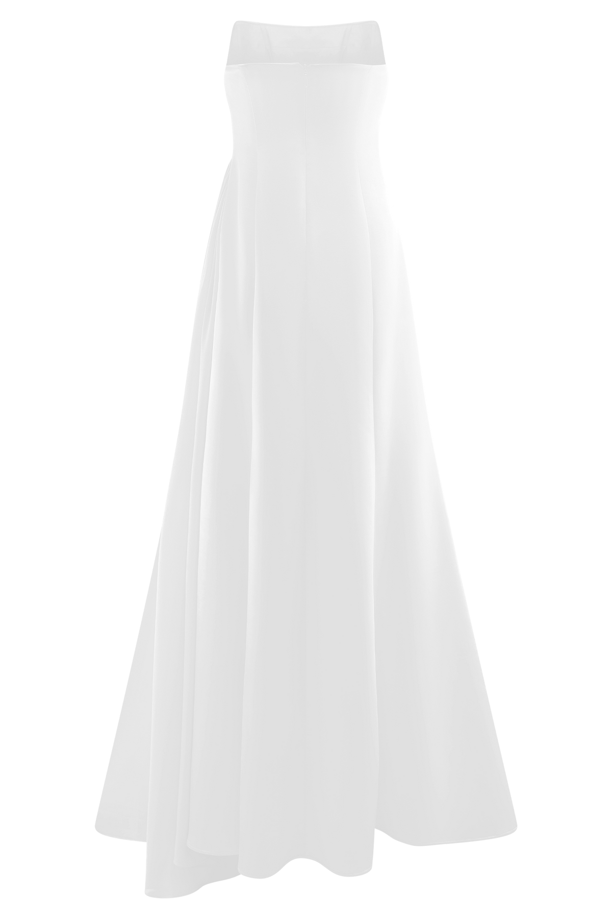 Rosella Satin Strapless Maxi Dress - White