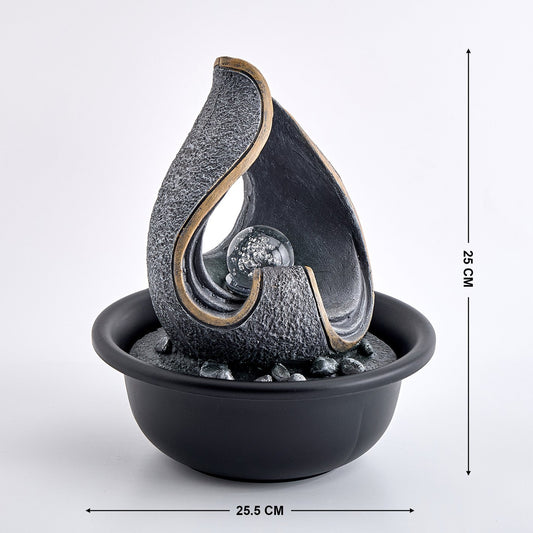 Corsica Alpine Polyresin LED Rotating Ball Water Fountain - 25.5x25cm