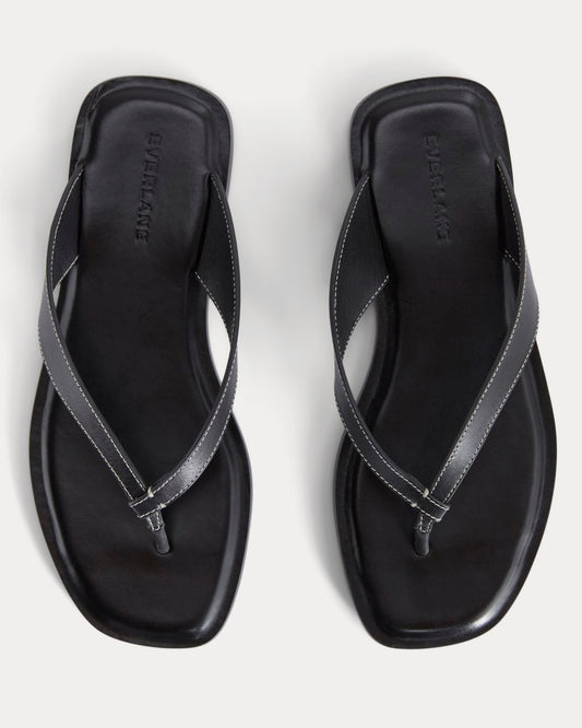 The Leather Flip Flop | Black