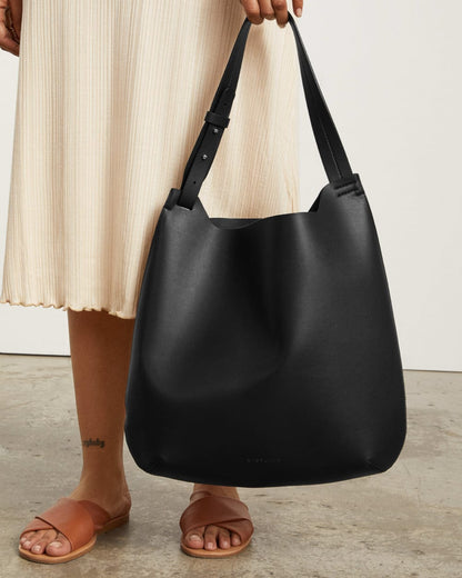 The Cactus Leather Hobo | Black