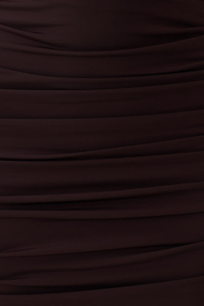 Kaiydo Gathered Centre Wire Mini Dress - Chocolate