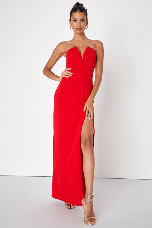 Dedicated to Glamour Strapless Maxi Dress | Tangel Top