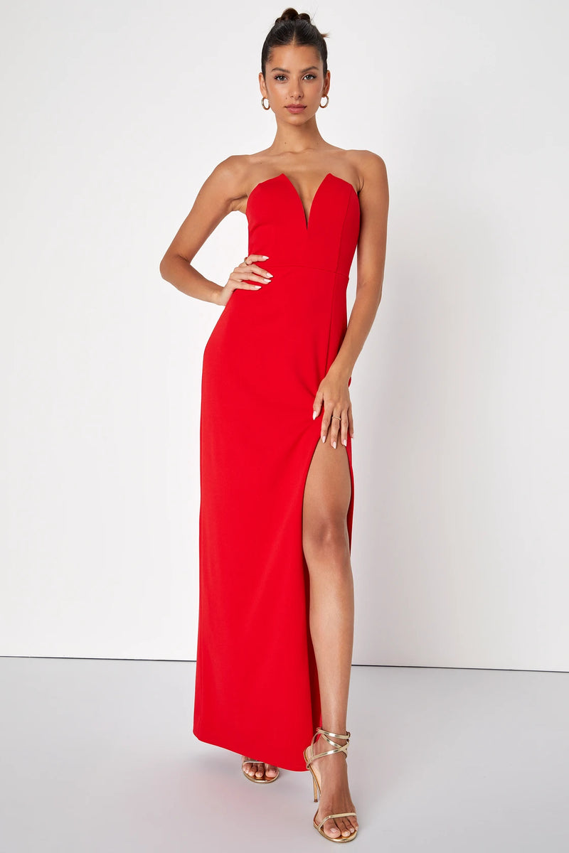 Dedicated to Glamour Strapless Maxi Dress | Tangel Top
