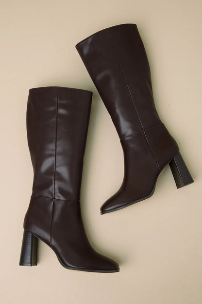 Reelee Square Toe Knee-High Boots