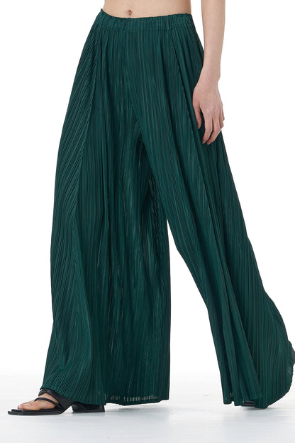 Ivory Emerald Pleated Co-Ord
