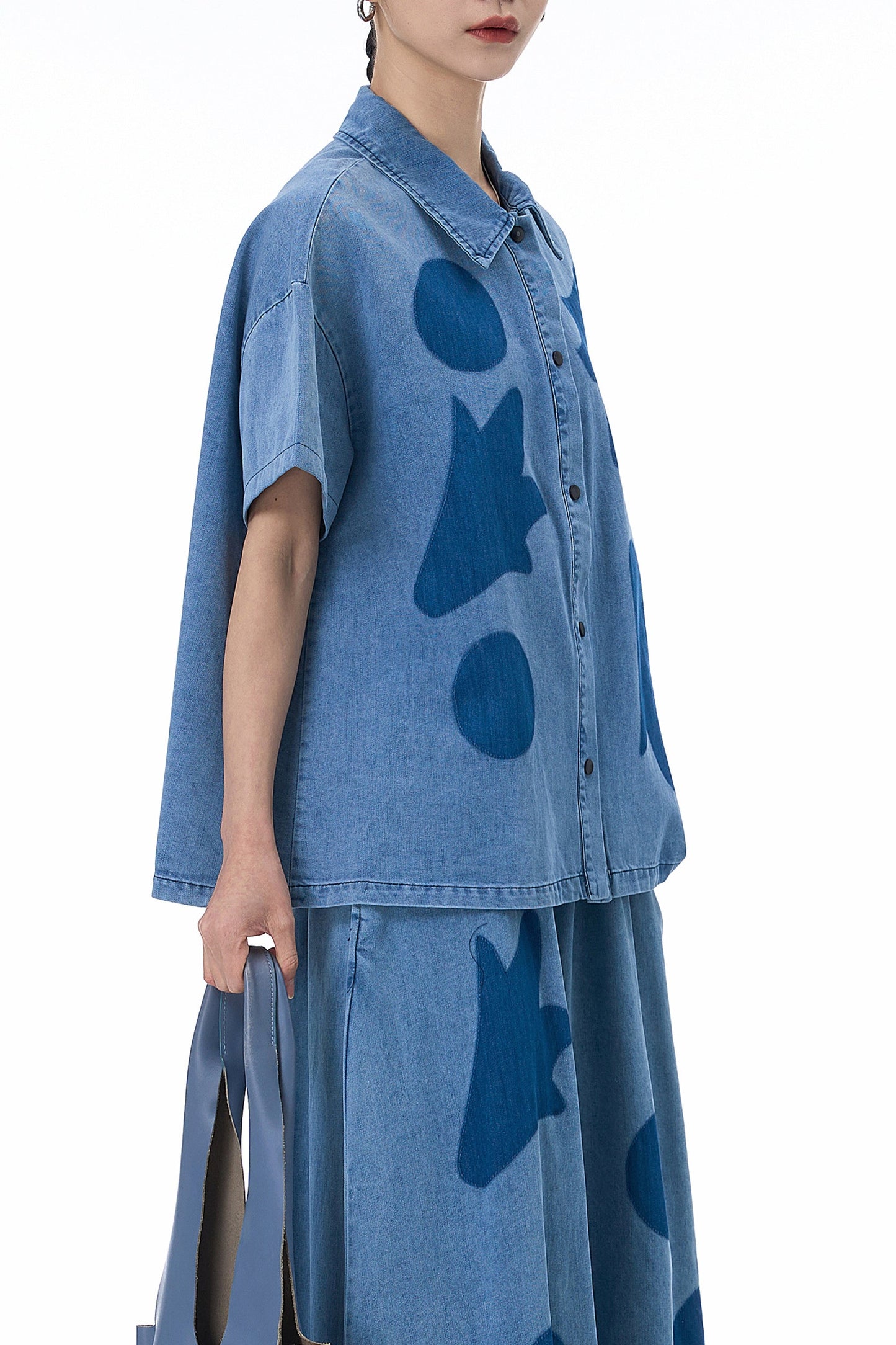 Blue Canvas Denim Oversized Shirt