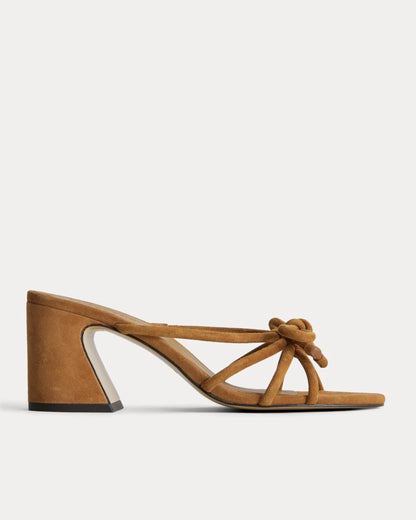 The Bow Heel | Canyon Brown Suede
