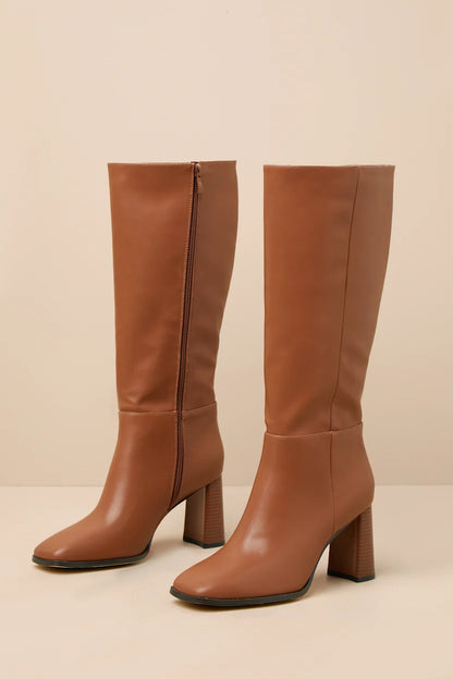 Reelee Square Toe Knee-High Boots