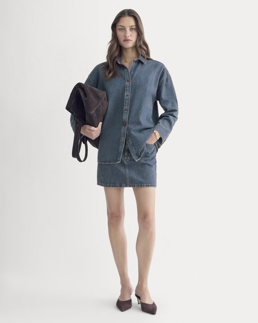The Oversized Denim Shirt | Tungsten Blue Stone