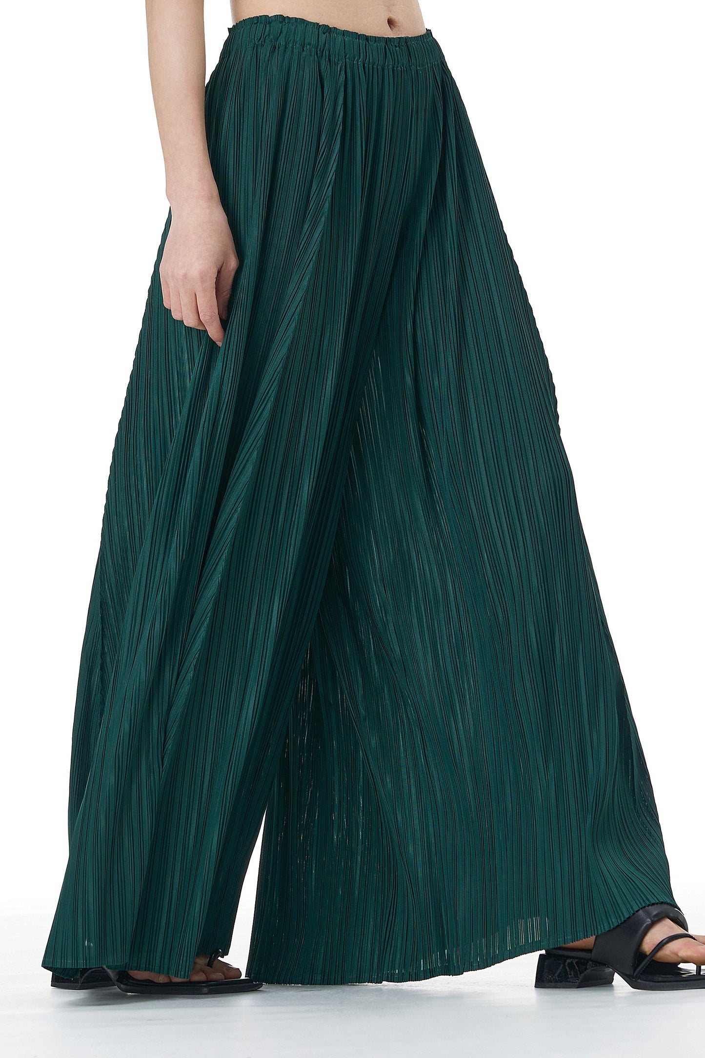 Ivory Emerald Pleated Co-Ord