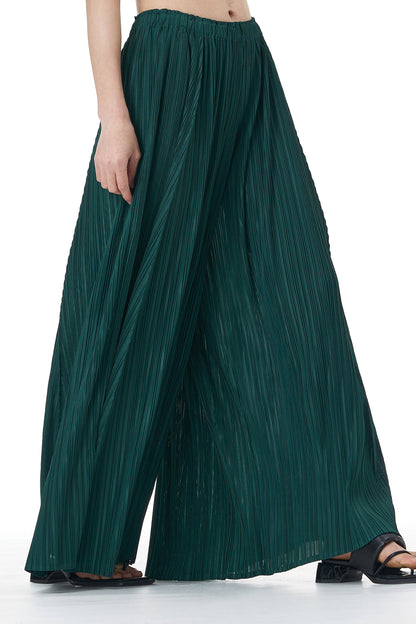 Ivory Emerald Pleated Co-Ord