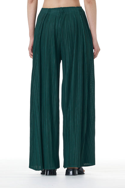 Ivory Emerald Pleated Co-Ord