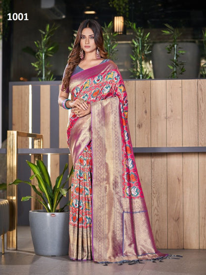 Exclusive Designer Silk Satin Saree