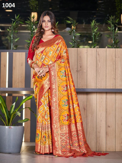 Exclusive Designer Silk Satin Saree
