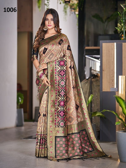 Exclusive Designer Silk Satin Saree