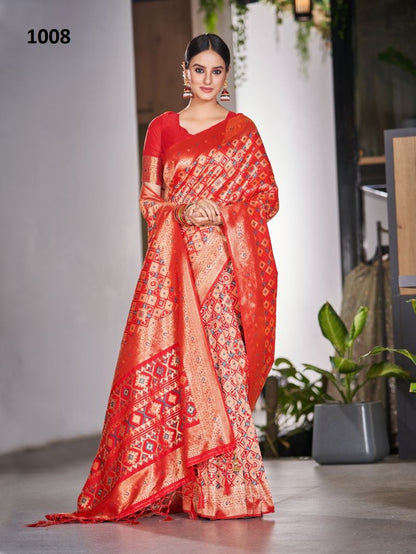 Exclusive Designer Silk Satin Saree