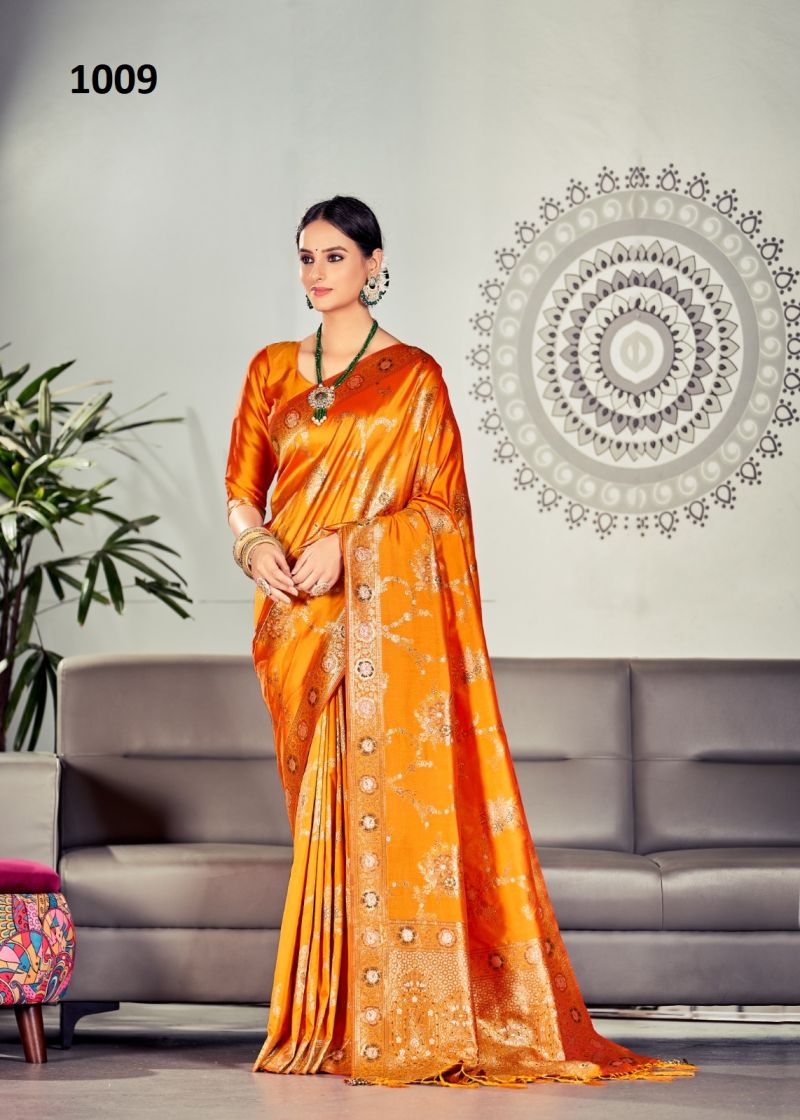 Exclusive Designer Silk Satin Saree