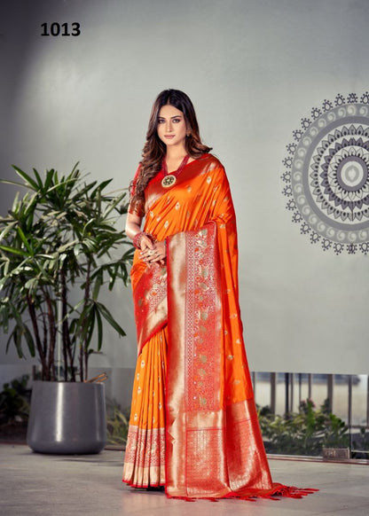 Exclusive Designer Silk Satin Saree