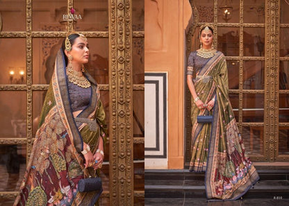 Silk Blend Designer Saree