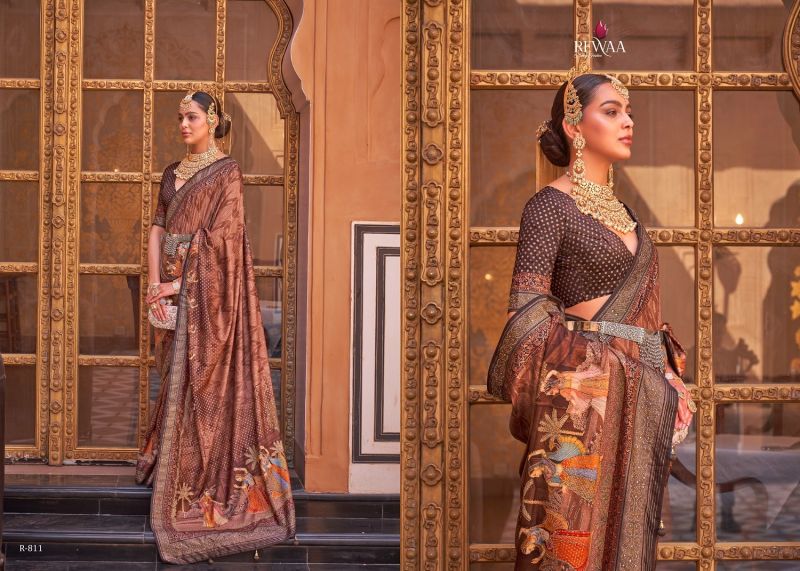 Silk Blend Designer Saree