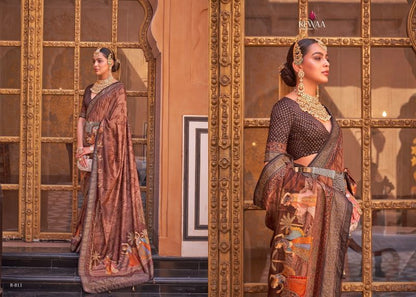 Silk Blend Designer Saree