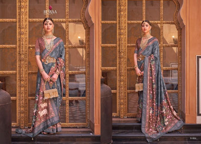 Silk Blend Designer Saree