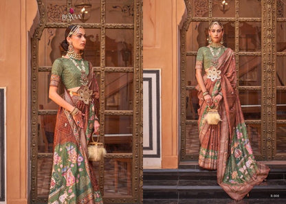 Silk Blend Designer Saree