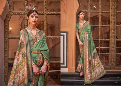 Silk Blend Designer Saree