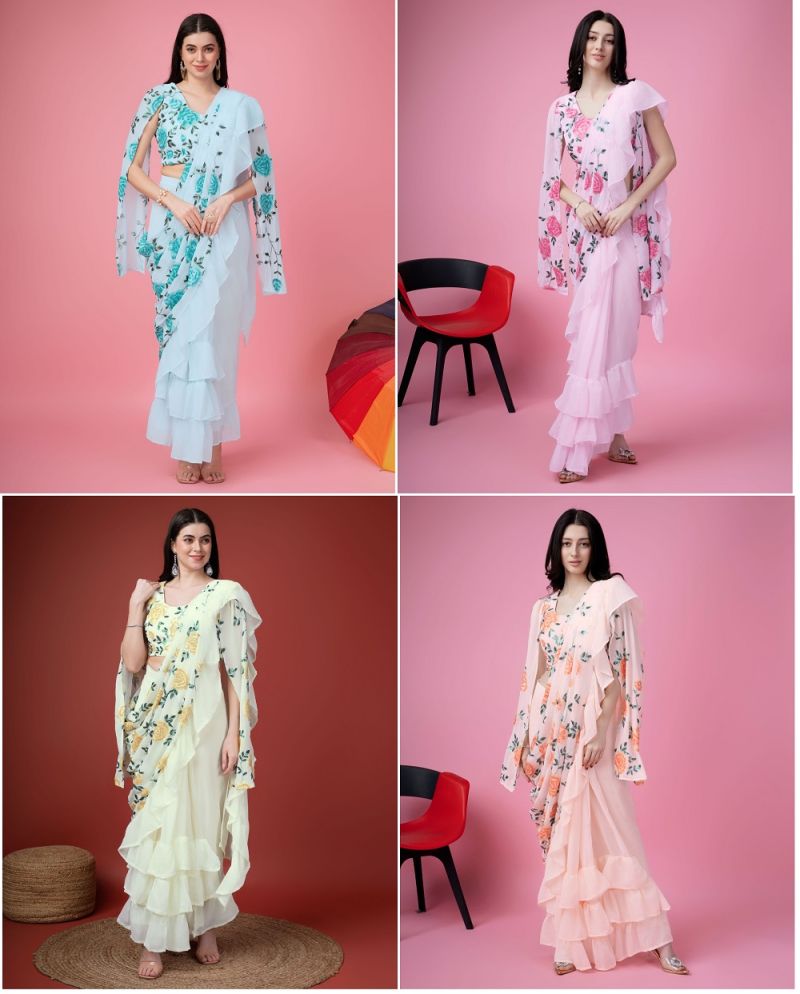 Faux Georgette Designer Saree