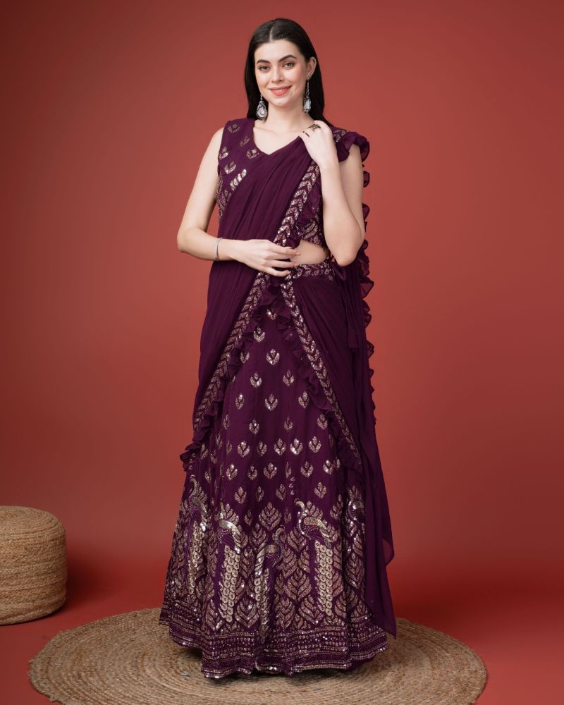 Readymade Lehenga Style Saree