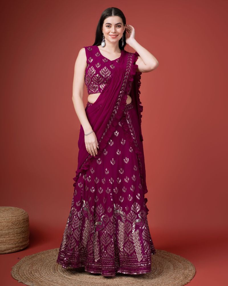 Readymade Lehenga Style Saree
