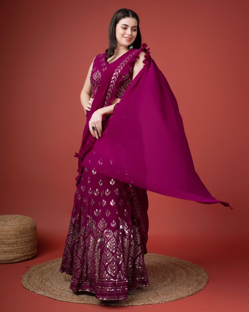 Readymade Lehenga Style Saree